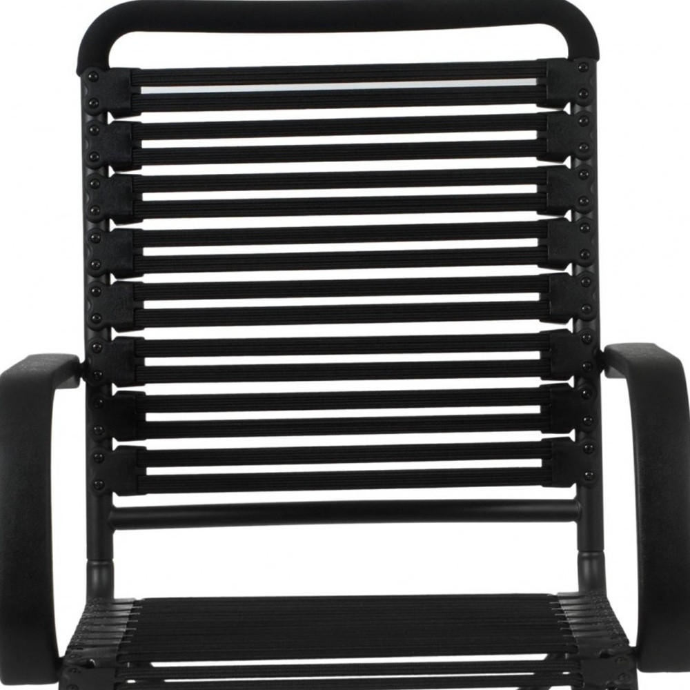 Black Adjustable Swivel Bungee Office Chair With Lumbar Support 4 Black Adjustable Swivel Bungee Office Chair With Lumbar Support - Image 4