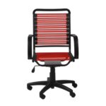 44.5-Inch Red and Black Adjustable Swivel Office Chair