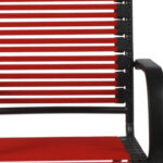 44.5-Inch Red and Black Adjustable Swivel Office Chair