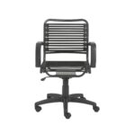 25-Inch Black Adjustable Swivel Bungee Rolling Office Chair