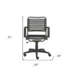 25-Inch Black Adjustable Swivel Bungee Rolling Office Chair