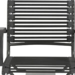 25-Inch Black Adjustable Swivel Bungee Rolling Office Chair