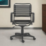 25-Inch Black Adjustable Swivel Bungee Rolling Office Chair