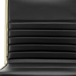 26 Inch Black and Gold Adjustable Faux Leather Office Chair