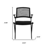33.86-Inch Black Mesh Office Chair with Flip-Up Arms (Set of 2) 10 33.86-Inch Black Mesh Office Chair with Flip-Up Arms (Set of 2)