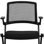33.86-Inch Black Mesh Office Chair with Flip-Up Arms (Set of 2) 9 33.86-Inch Black Mesh Office Chair with Flip-Up Arms (Set of 2)