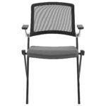 33.86-Inch Gray & Black Mesh Office Chair with Flip-Up Arms (Set of 2) 7 33.86-Inch Gray & Black Mesh Office Chair with Flip-Up Arms (Set of 2)