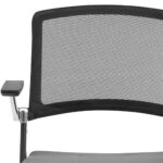 33.86-Inch Gray & Black Mesh Office Chair with Flip-Up Arms (Set of 2) 9 33.86-Inch Gray & Black Mesh Office Chair with Flip-Up Arms (Set of 2)