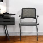 33.86-Inch Gray & Black Mesh Office Chair with Flip-Up Arms (Set of 2) 6 33.86-Inch Gray & Black Mesh Office Chair with Flip-Up Arms (Set of 2)