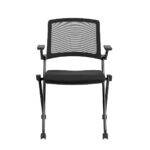 34.65-Inch Black Mesh Rolling Office Chair with Flip-Up Arms (Set of 2) 5 34.65-Inch Black Mesh Rolling Office Chair with Flip-Up Arms (Set of 2)