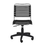 37-Inch Black and Silver Adjustable Swivel Bungee Office Chair 6 37-Inch Black and Silver Adjustable Swivel Bungee Office Chair