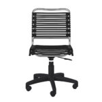 37-Inch Black and Silver Adjustable Swivel Bungee Office Chair 9 37-Inch Black and Silver Adjustable Swivel Bungee Office Chair