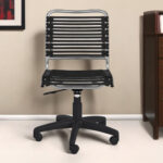 37-Inch Black and Silver Adjustable Swivel Bungee Office Chair 7 37-Inch Black and Silver Adjustable Swivel Bungee Office Chair