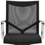 Adjustable Black and Silver Mesh Swivel Office Chair