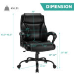 Big and Tall 400 lb High Back Leather Office Chair