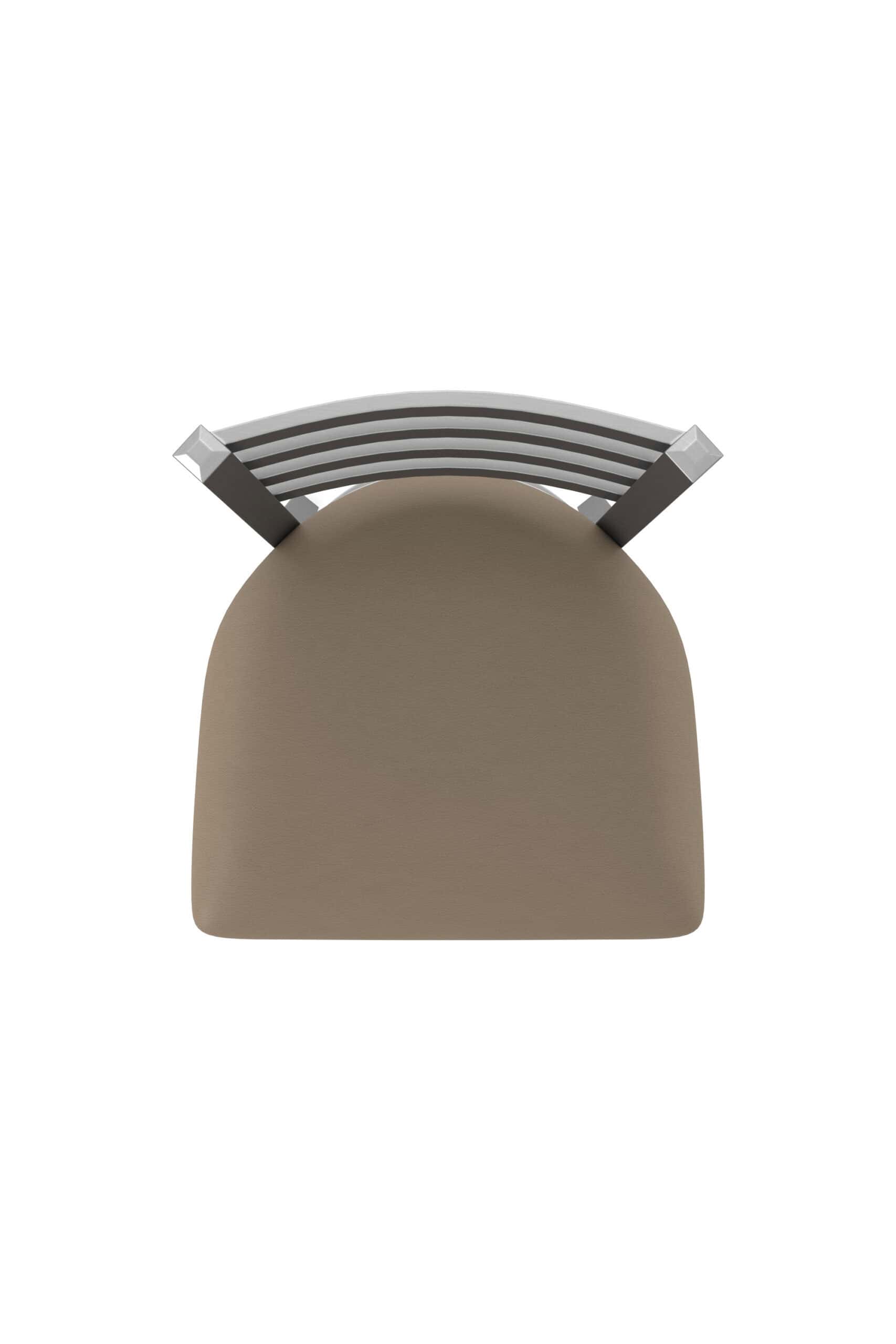 30-Inch Ladder Back Bar Stool with Steel Frame, Stainless Steel Finish, and Canter Earth Seat 11 30-Inch Ladder Back Bar Stool with Steel Frame, Stainless Steel Finish, and Canter Earth Seat