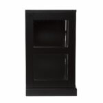 Black Sideboard with Glass Sliding Doors and Shelves 11 Black Sideboard with Glass Sliding Doors and Shelves