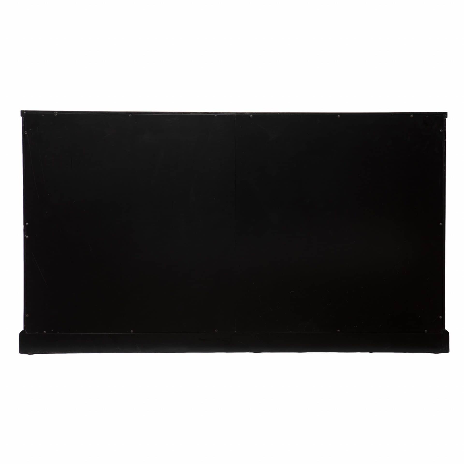 Black Sideboard with Glass Sliding Doors and Shelves 5 Black Sideboard with Glass Sliding Doors and Shelves - Image 5