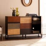 Mid Century Modern Color Block Three Door Bar Cabinet 13 Mid Century Modern Color Block Three Door Bar Cabinet
