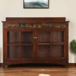 Rustic Brown Wood Sideboard with Glass Doors and Storage 10 Rustic Brown Wood Sideboard with Glass Doors and Storage