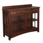 Rustic Brown Wood Sideboard with Glass Doors and Storage 12 Rustic Brown Wood Sideboard with Glass Doors and Storage
