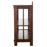 Rustic Brown Wood Sideboard with Glass Doors and Storage 13 Rustic Brown Wood Sideboard with Glass Doors and Storage