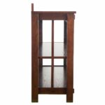 Rustic Brown Wood Sideboard with Glass Doors and Storage 14 Rustic Brown Wood Sideboard with Glass Doors and Storage