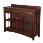 Rustic Brown Wood Sideboard with Glass Doors and Storage 16 Rustic Brown Wood Sideboard with Glass Doors and Storage