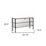 Rustic Black Glass Double Door Cabinet with Display Shelves 8 Rustic Black Glass Double Door Cabinet with Display Shelves