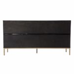 Black and Gold Harlequin Sideboard Cabinet with Adjustable Shelves