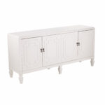 White Solid Wood Sideboard with Shelves and Doors (1) 12 White Solid Wood Sideboard with Shelves and Doors (1)