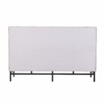 Art Deco Champagne Storage Cabinet with Black Metal Base