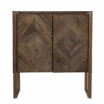 Natural and Gold Reclaimed Wood Cabinet with Diamond Pattern Doors 10 Natural and Gold Reclaimed Wood Cabinet with Diamond Pattern Doors