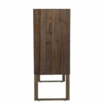 Natural and Gold Reclaimed Wood Cabinet with Diamond Pattern Doors 12 Natural and Gold Reclaimed Wood Cabinet with Diamond Pattern Doors