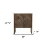 Natural and Gold Reclaimed Wood Cabinet with Diamond Pattern Doors 17 Natural and Gold Reclaimed Wood Cabinet with Diamond Pattern Doors