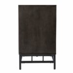 Contemporary Weathered Gray Three Door Accent Cabinet with Storage