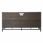 Contemporary Weathered Gray Three Door Accent Cabinet with Storage