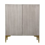 Graywash Geo Textured Accent Cabinet with Storage and Gold Accents 12 Graywash Geo Textured Accent Cabinet with Storage and Gold Accents