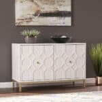 White and Gold Moroccan Two Door Storage Cabinet 17 White and Gold Moroccan Two Door Storage Cabinet