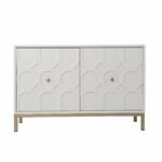 White and Gold Moroccan Two Door Storage Cabinet 10 White and Gold Moroccan Two Door Storage Cabinet