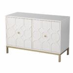 White and Gold Moroccan Two Door Storage Cabinet 11 White and Gold Moroccan Two Door Storage Cabinet