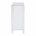 Silver Glass Sideboard with Three Drawers and Three Doors 13 Silver Glass Sideboard with Three Drawers and Three Doors