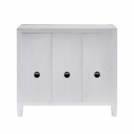 Silver Glass Sideboard with Three Drawers and Three Doors 14 Silver Glass Sideboard with Three Drawers and Three Doors