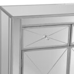 Glamorous Mirrored Two Door Storage Cabinet with Crystal Knobs 11 Glamorous Mirrored Two Door Storage Cabinet with Crystal Knobs