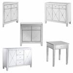 Glamorous Mirrored Two Door Storage Cabinet with Crystal Knobs 15 Glamorous Mirrored Two Door Storage Cabinet with Crystal Knobs