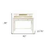 Creamy White Traditional Secretary Writing or Computer Desk 18 Creamy White Traditional Secretary Writing or Computer Desk