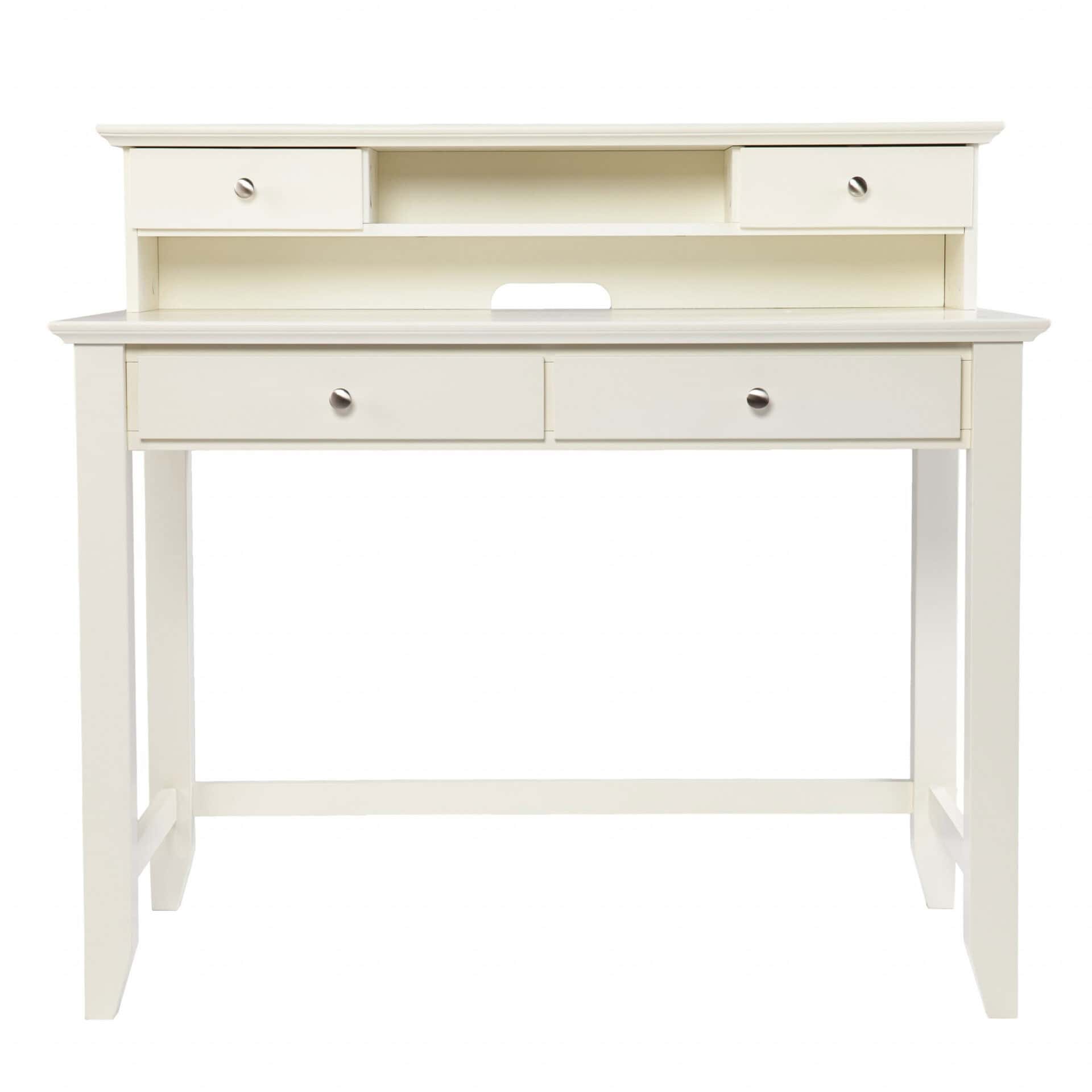 Creamy White Traditional Secretary Writing or Computer Desk 1 Creamy White Traditional Secretary Writing or Computer Desk