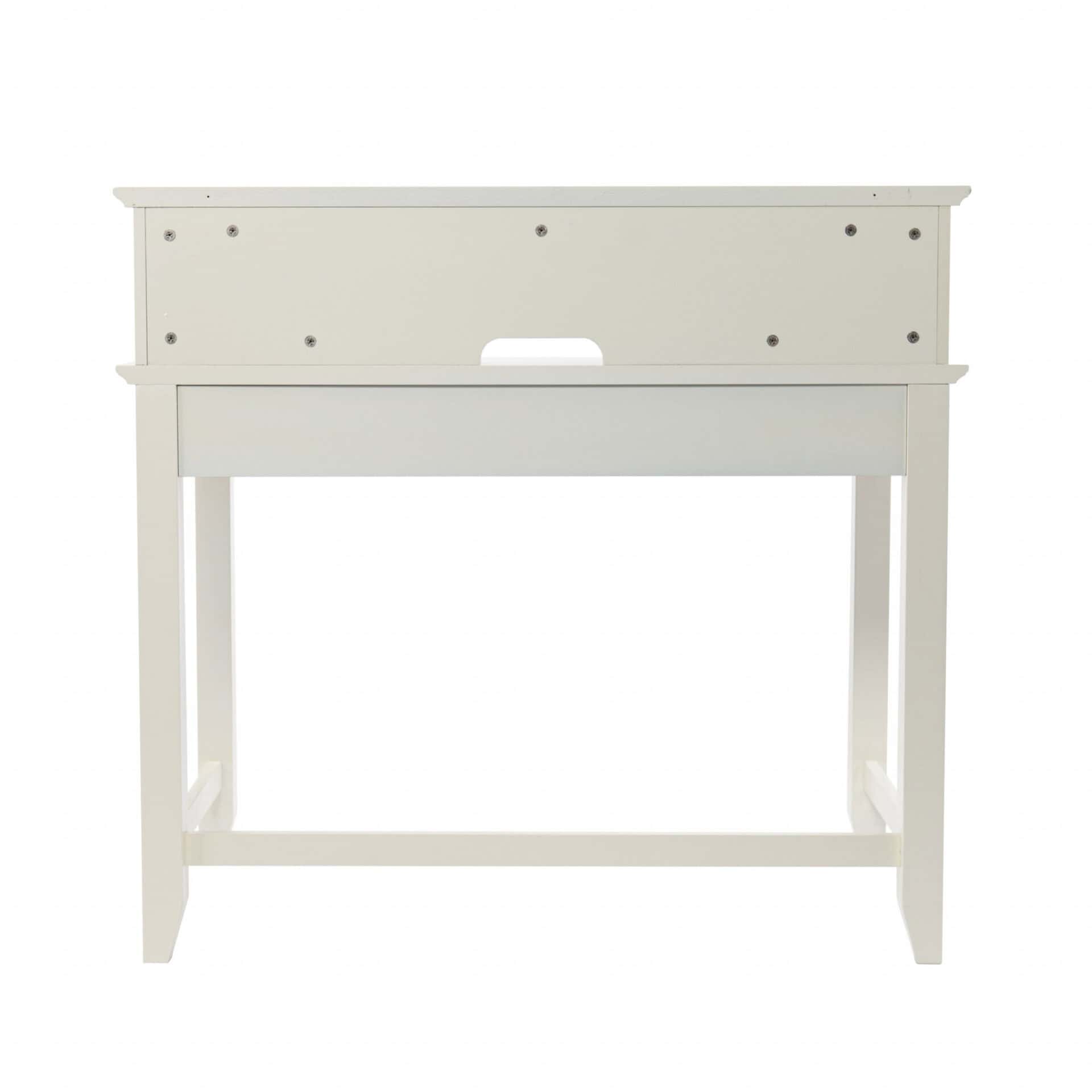 Creamy White Traditional Secretary Writing or Computer Desk 4 Creamy White Traditional Secretary Writing or Computer Desk - Image 4