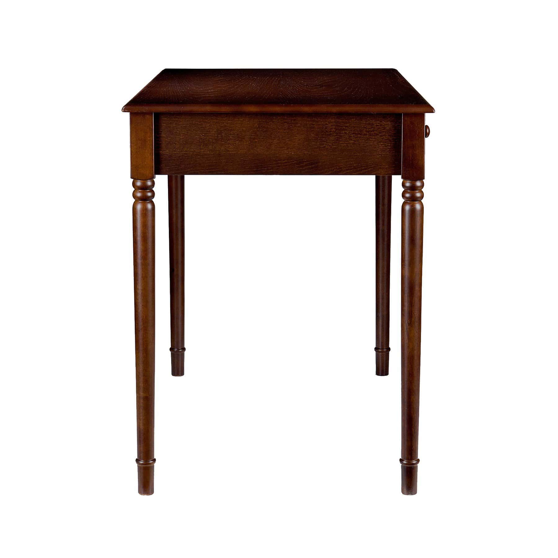 Brown Fir Solid Wood Writing Desk With Two Drawers 3 Brown Fir Solid Wood Writing Desk With Two Drawers - Image 3