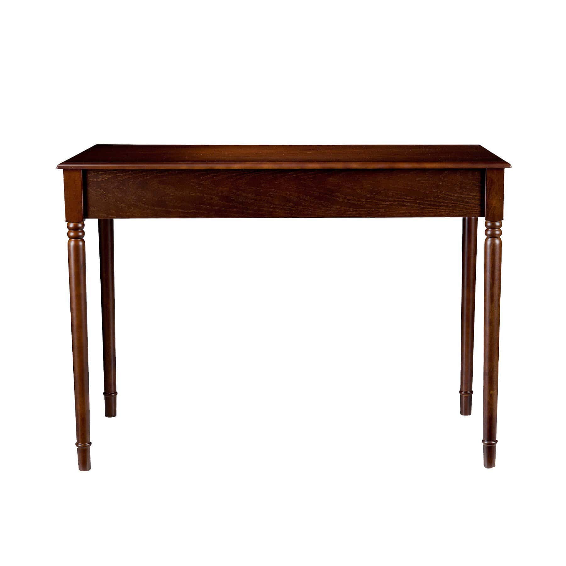 Brown Fir Solid Wood Writing Desk With Two Drawers 4 Brown Fir Solid Wood Writing Desk With Two Drawers - Image 4